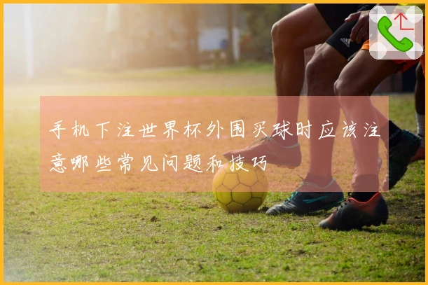 手机下注世界杯外围买球时应该注意哪些常见问题和技巧